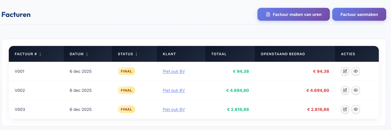 Facturen Beheren